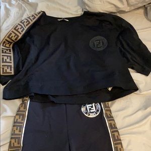 Fendi Crop & Biker Shorts